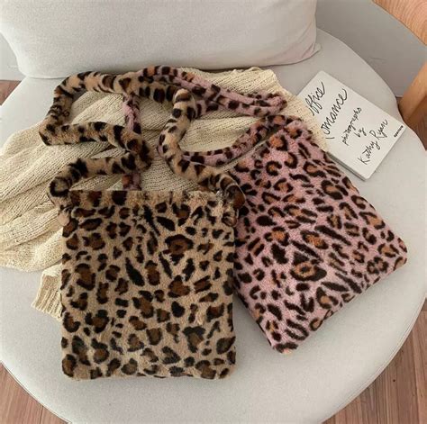 fluffy leopard print bag.